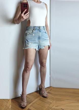 Нові. джинсові шорти zara р. 38 - m