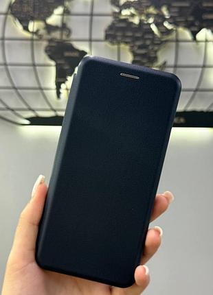 Якісний чохол-книжка leather для xiaomi redmi note 12 pro 4g, захисний чохол-книжка для телефона редмі note 12 pro (синій)