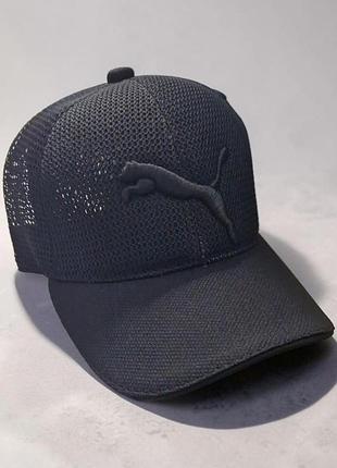 Бейсболка кепка дитяча чорна сітка «puma» розмір 54