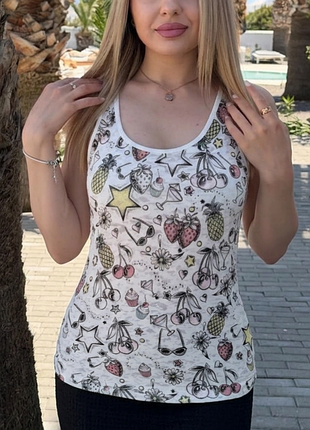 Майка🌸 летняя майка 🌸женская майка 🌸летняя женская майка 🌸коттоновая женская майка🌸 тоненький дышащий женский майка🌸 размер л/мин