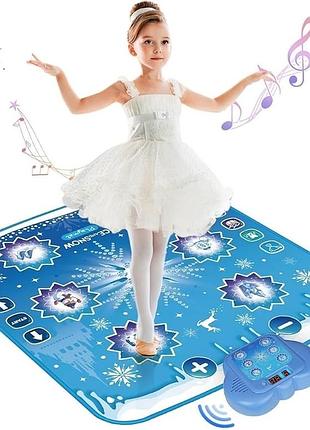Танцювальний килимок frozen toys для дівчаток – музичний килимок з підсвічуванням bluetooth, 4 новими ігровими режимами, регульованою гучністю
