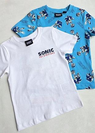 Набор детских футболок 2х sonic 98-104 см для мальчиков