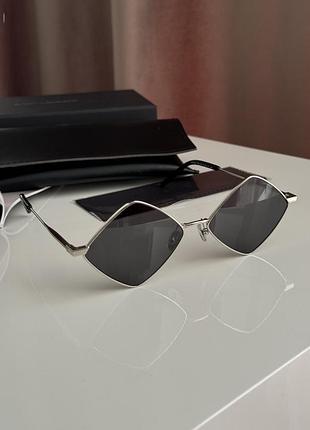 Очки saint sl 302 col-001a laurent black/silver