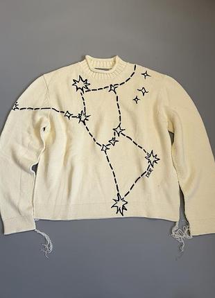 Свитер dior embroidered starry knit sweater size m