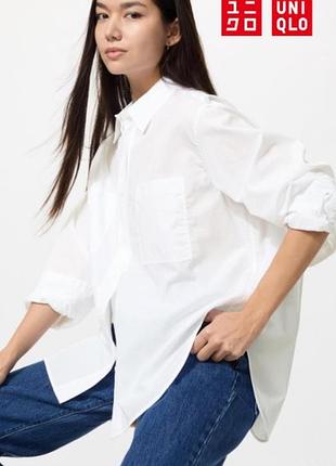 Бавовняна сорочка оверсайз uniqlo