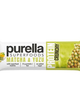 Протеиновый батончик без сахара матча и юзу, purella superfoods, 45г