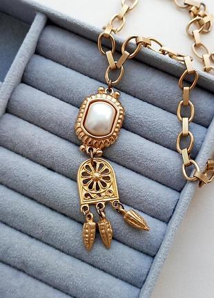 Liz claiborne вінтажна підвіски, кольє, ефектний ланцюжок, бренд, вінтаж