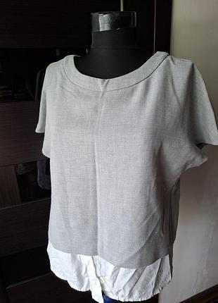Жіноча блуза zara сірого кольору
