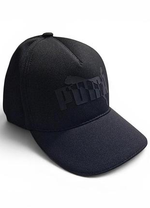 Бейсболка кепка чорна flexfit «puma» розмір 56