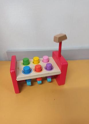 Развивающая игрушка деревянная стучалочка,