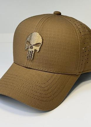 Мужская бейсболка рип стоп каратель punisher с черепом койот кепка с перфорацией, 56-58
