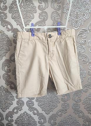 Дитячі бавовняні шорти h&m розм. 104 на 3-4 роки, бежеві пісочні