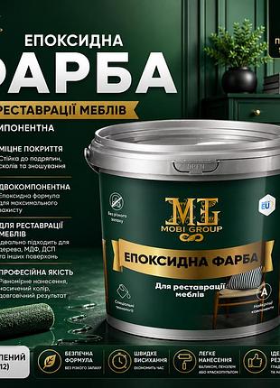 Епоксидна фарба для меблів mg 4.5 кг зелена plastall™ | глянцеве покриття для меблів, кухні, мдф та дерева