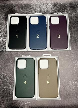 Чехол leather case magsafe + animation full size iphone 15 pro max / black / кожаный чехол для айфон / анимация