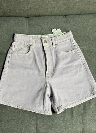 Жіночі шорти zara, 36 розмір, колір лаванди