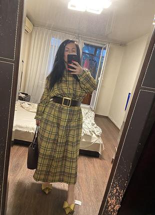 Платье в клетку zara l