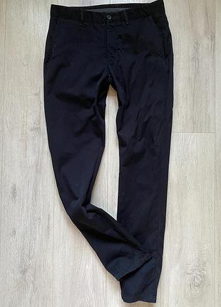 Чоловічі штани, брюки, чорні, zara, 32 розмір
