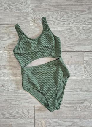 Купальник shein в рубчик