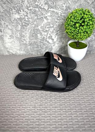 Nike benassi шлепанцы тапочки 40 размер женские черные