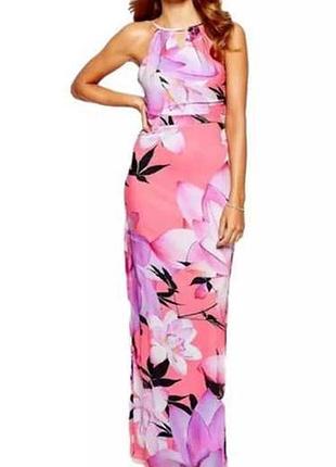 Фирменное макси платье в цветы/ l- xl/ brend lipsy