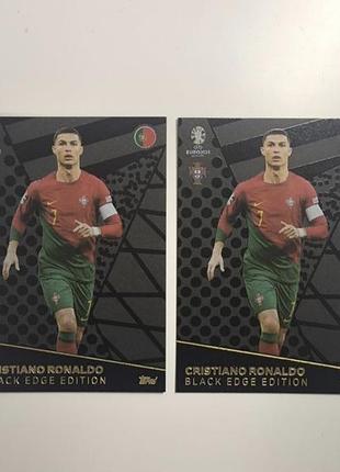 Cristiano ronaldo black edge match attax euro 2024 topps