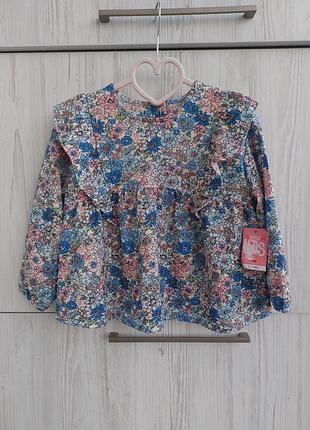 Брендовая блузочка оверсайз matalan для девочки 2-3р
