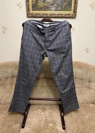 Чоловічі брендові штани в клітинку brax style.everest | розмір w36/l34 (52) чинос