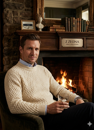 Свитер z zegna 100% wool (lana) | оригинал | люкс бренд