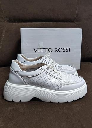 Красиві шкіряні кросівки/туфлі comfort від vitto rossi 🤍🤍