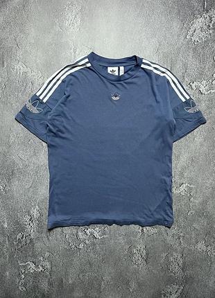 Vintage винтажная футболка adidas big logo lampas лампасы casual кэжуал size m размер м