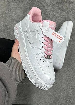 Р.36-41 кроссовки nike air force white pink 0693