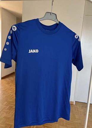 Синяя мужская. спортивная футболка jako