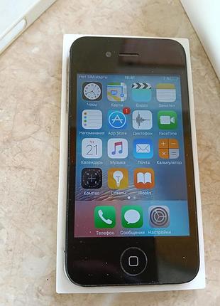 Айфон iphone 4s apple 8gb, б/к состоянию идеальный, коробка, шнур, инструкция