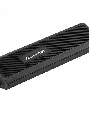 Зовнішній алюмінієвий корпус chieftec ceb-m2c-tle для m.2 ssd (nvme/sata), usb 3.2 gen2 type-c, чорний