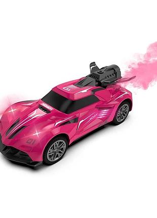 Автомобіль spray car на р/к – sport (рожевий, 1:24, світло, вихлопна пара)