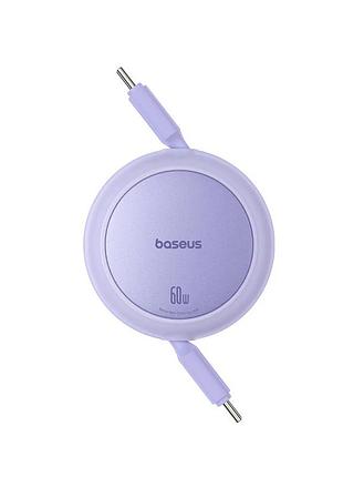 Кабель baseus free2pull mini charging cable usb-c to usb-c 60w 1m nebula purple