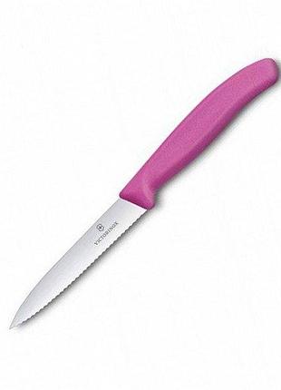 Ніж для обробки овочів victorinox swissclassic paring 222 см, рожевий, модель vx67736.l5