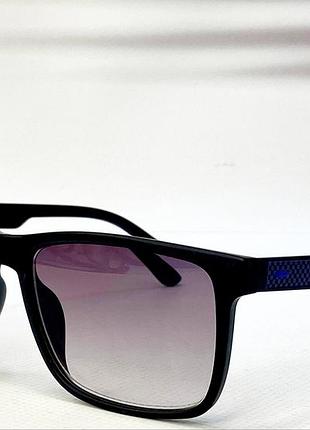 Очки для коррекции зрения мужские прямоугольные тонированные в пластиковой оправе черный, -2.0