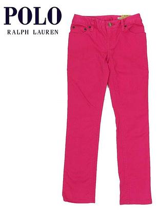 Джинси для дівчинки polo ralph lauren 152 котонові штани малинові рожеві слім скіні slim skinny 12 років
