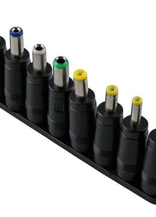 Универсальный набор коннекторов dc 5.5x2.1mm 8 in 1 сменных насадок, 8 разных переходников с входом dc