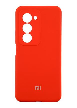 Чехол-накладка liquid silicone (aa) с защитой на камеру для xiaomi redmi 15 4g red