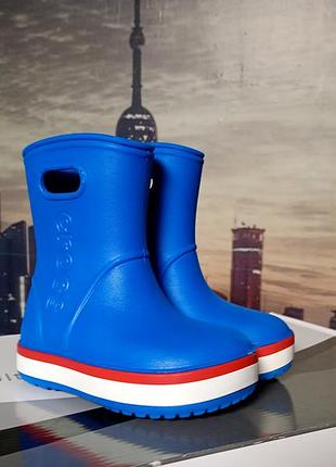 Детские резиновые сапоги crocs crocband rain boot - оригинал!
размер: c8 (соответствует европейскому размеру 25).длина стельки: ~14.9 см, выделитель вьетнам