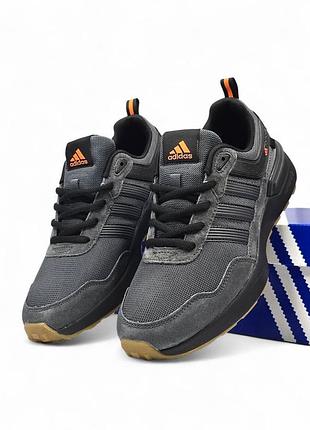 Кроссовки мужские adidas zx420 серые летние демисезонные весна-лето-осень замша текстиль размер 41-46 новые 5580-4