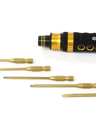 Отвертка 5в1 шестигранная rcturn premium 1.5/2.0/2.5/3.0/ph4+