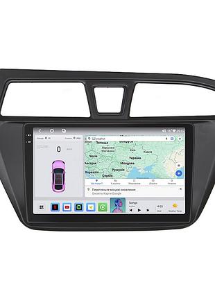 Штатная магнитола lesko для hyundai i20 ii 2014-2018 экран 9" 4/64 qled carplay 4g wi-fi gps 360 prime