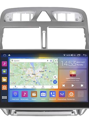 Штатная магнитола lesko для peugeot 307 i рестайлинг 2005-2008 экран 9" 4/64gb carplay 4g wi-fi gps prime