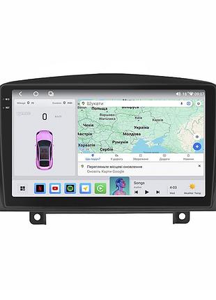 Штатна магнітола lesko для hyundai sonata v (nf) 2004-2010 екран 9" 4/64 qled carplay 4g wi-fi gps 360 prime