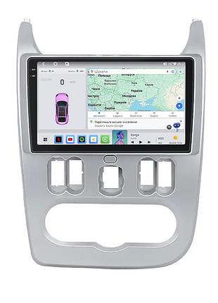 Штатная магнитола lesko для renault sandero i 2009-2014 экран 9" 4/64 qled carplay 4g wi-fi gps 360 prime
