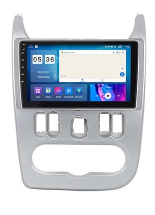 Штатна магнітола lesko для dacia logan i ver 2 2008-2012 екран 9" 4/64 gb carplay 4g wi-fi gps prime