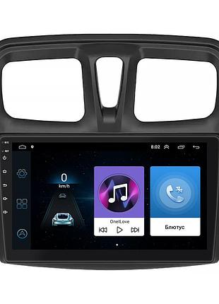 Штатная магнитола lesko для dacia sandero ii рестайлинг ver 3 2016-2020 экран 10" 1/16gb wi-fi gps base
